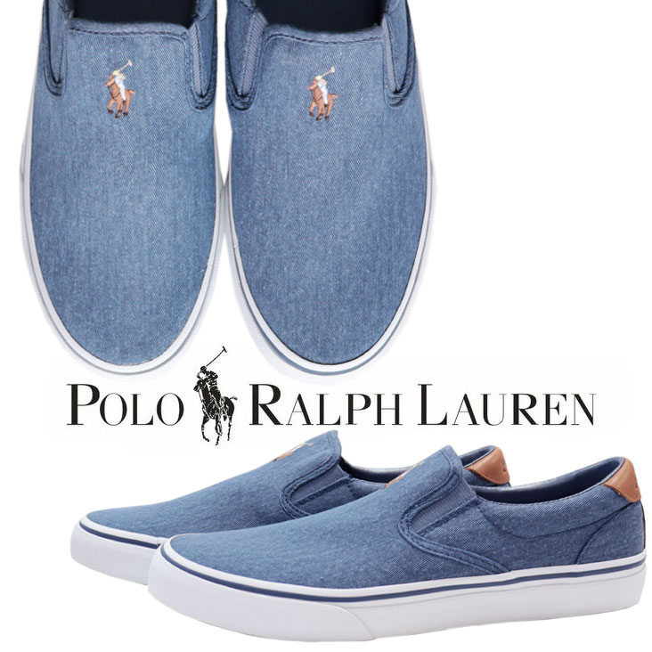 楽天市場 Polo Ralph Lauren ポロ ラルフローレン スリッポン スニーカー Thompson メンズ 男性 ネイビー 紺 散歩 通学 おでかけ アウトドア 履きやすい ワンポイント ポニー 馬 刺 おしゃれ 人気 ブランド ミトマン楽天市場店