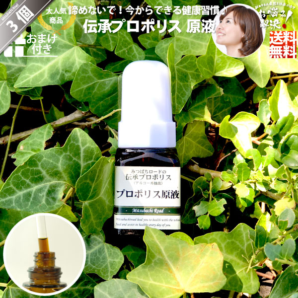 【3個セット】 伝承 プロポリス 原液 （約1ヵ月分/20ml） 【クーポン配布中】 リキッド ブラジル 健康食品 サプリメント サプリ 養蜂場 健康 送料込【送料無料】