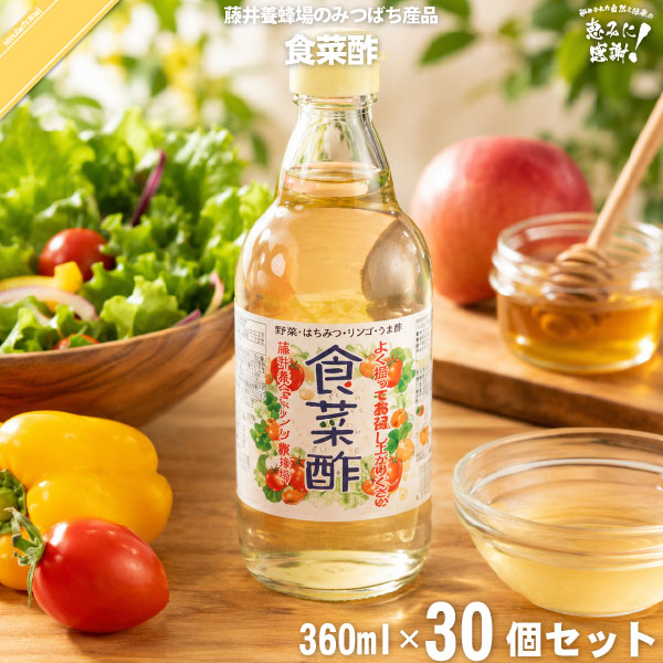 【30個セット】 食菜酢 （360ml） 【クーポン配布中】 しょくさいす 蜂蜜 藤井養蜂場 藤井 フジイ ふじい 送料込【送料無料】