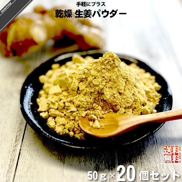 【20個セット】 乾燥 生姜 パウダー （50g） 【クーポン配布中】 国産 しょうが ショウガ 粉末 鹿児島県産生姜100％使用 粉末 薩摩の恵 Ginger Powder 送料込【送料無料】【ポストカ】