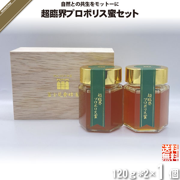 超臨界プロポリス蜜セット （120g×2本） 【クーポン配布中】 富士見養蜂園 送料込【送料無料】【化粧箱】