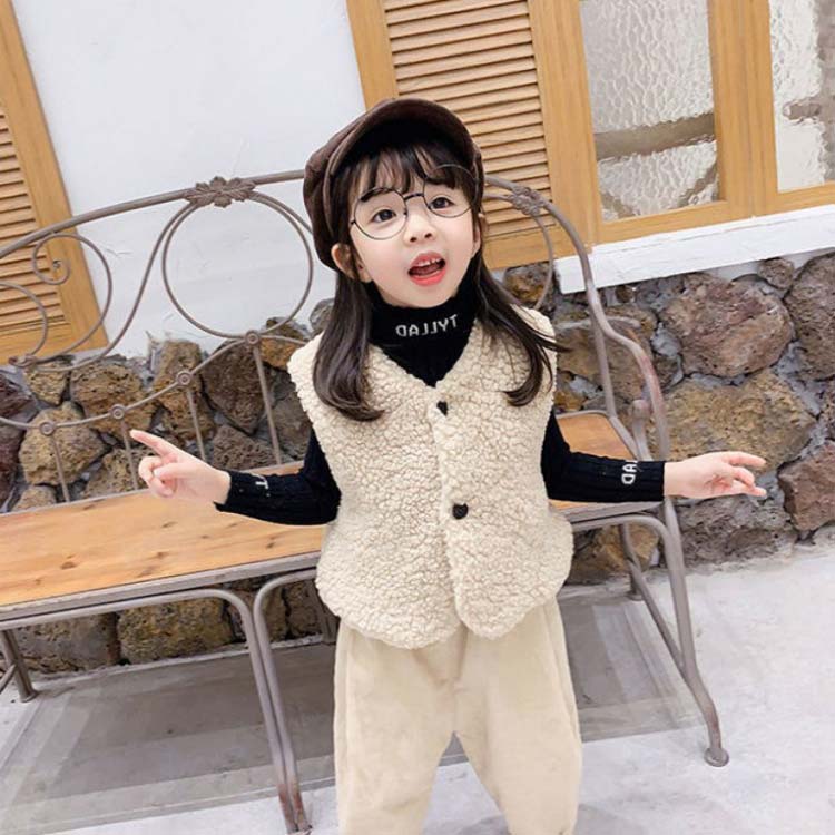 ボア ベスト キッズ 子ども こども プレゼント 厚手 アウター 100 120