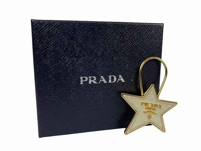 PRADA 猫型キーホルダー ゴールド/ブラック ほぼ未使用 PRADA プラダ 猫型 キーホルダー チャーム ゴールド