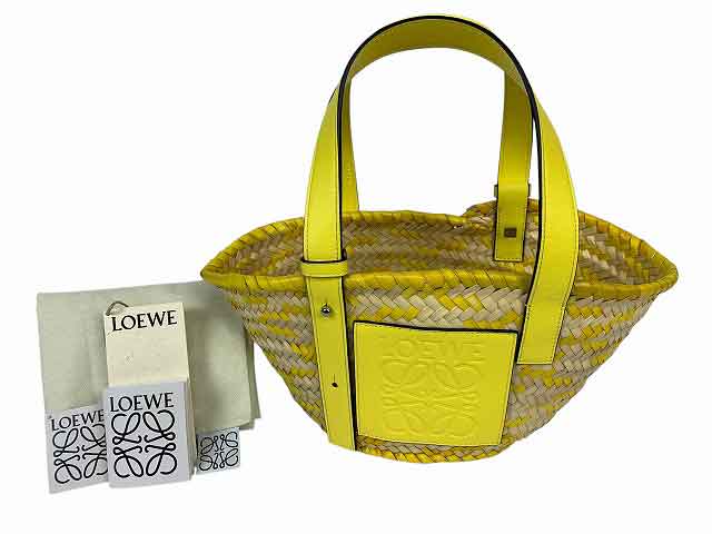LOEWE / ロエベ 提げ篭御徒面子 かご御徒面子 レディース 黄色【中古】