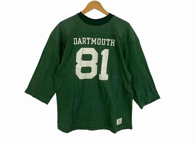 Champion / チャンピオン フットボールT バータグ 70~80’S DARTMOUTH ダートマス アイビーリーグ メンズ サイズ : XL グリーン【中古】