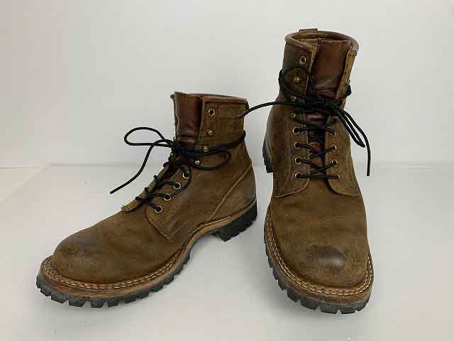 White’s Boots/ホワイツブーツ Smoke Jumper スモークジャンパー ディストレスト ラフアウトレザー メンズ サイズ : 10E ブラウン【中古】
