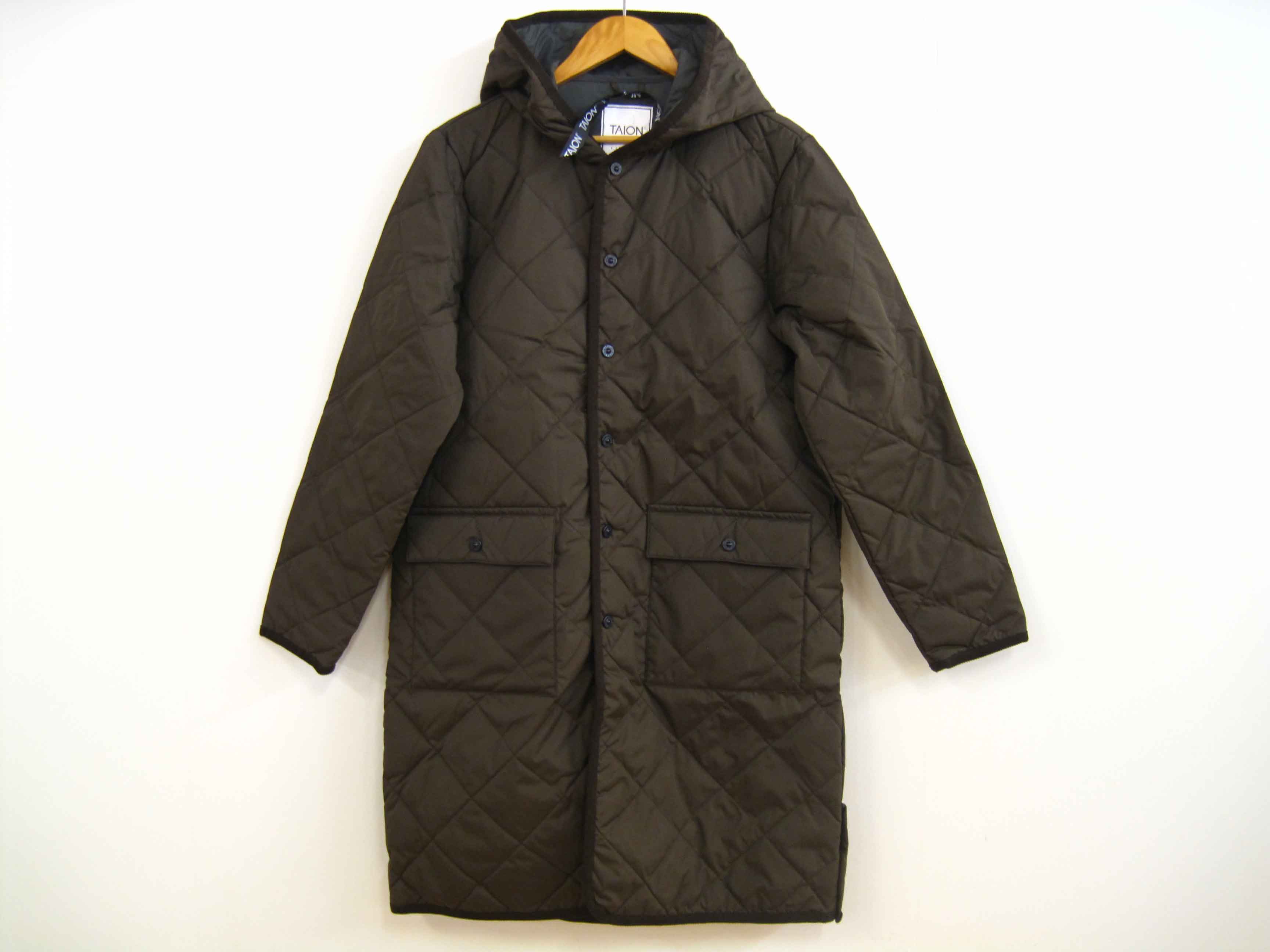 TAIONTAION/タイオン シティ パオピングフード ロングダウンコート TAION-1062CI-LONG メンズ サイズ : L アウター ブラウン【中古】