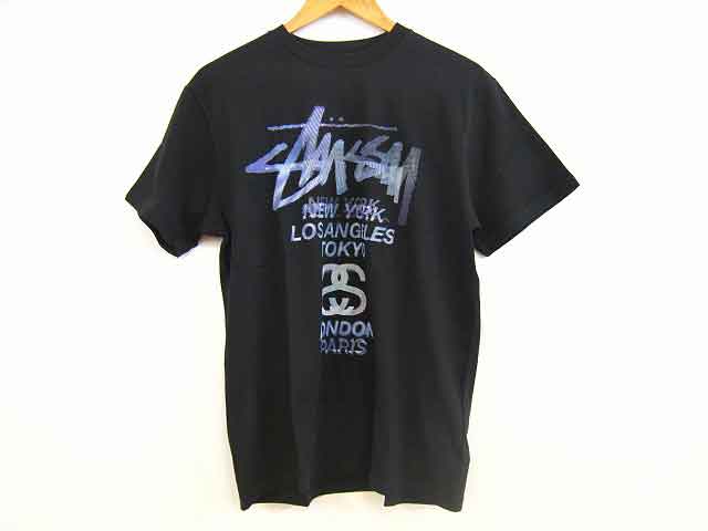STUSSY / ステューシー バットマン ダークナイト ワールドツアーTシャツ メンズ サイズ : L ブラック【中古】｜モノモード店