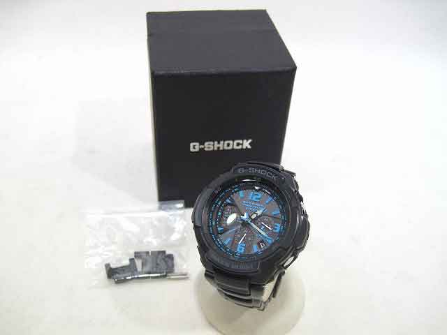 CASIO / カシオ [中古品〕 メンズ タフソーラー 腕時計 GW-3000BD 青文字盤 MASTER OF G - AIR メンズ【中古】｜モノモード店