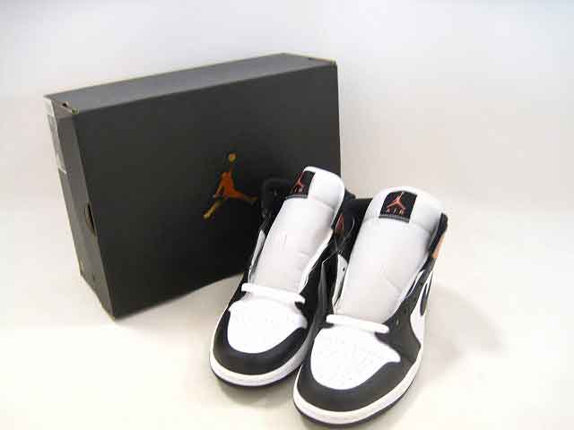 NIKE / ナイキ AIR JORDAN1 MID DQ8426-100 メンズ サイズ : 27.5cm スニーカー ブラック×ピンク【中古】