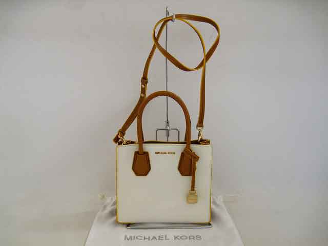 MICHAEL KORS / マイケル・教科課程 2way御徒面子 ハンドバック ショルダーバッグ ミニ御徒面子 トートバッグ レディース 白いこと【中古】