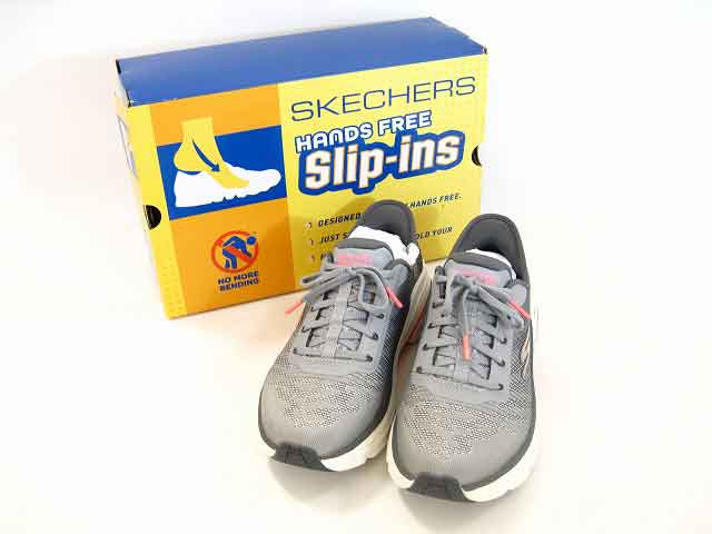 SKECHERS/スケッチャーズ マックスクッショニング アーチフィット スリップインズ レディース サイズ : 24.5cm スニーカー グレー【中古】