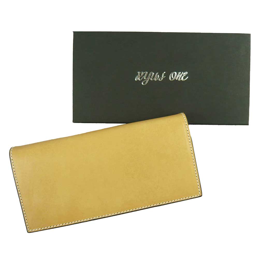 【ポイント10倍】服部 RYU'S ONE リューズワン IN ヌメ革 カブセ ロングウォレット 長財布 ネイビー レザー 本革 15-4064-NV
