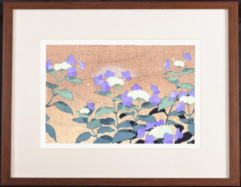 楽天市場】花 絵画 菊 日本画 和風 木版画 山口蓬春 「菊」 額