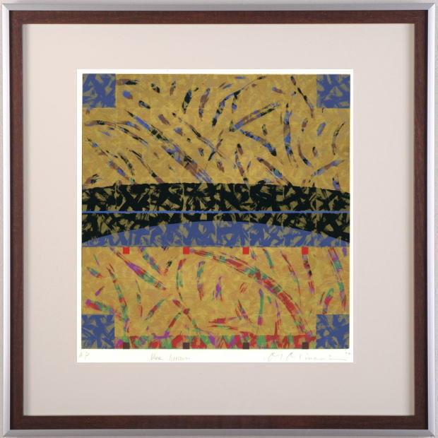 【作家名】南正雄【作品名】ブルー・ホライズン 抽象画 絵画 現代アート モダンアート 現代美術 和モダン シルクスクリーン 版画 額付き 国内送料無料|アートギャラリーモトカワ