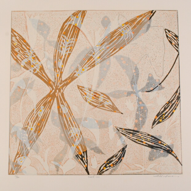 楽天市場】版画/ﾘﾉｶｯﾄ 白駒一樹 Fossil-12L 現代アート 抽象 送料無料