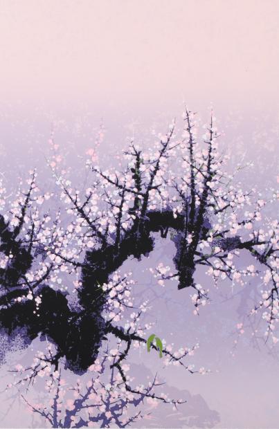 楽天市場】上村淳之 雪中小禽 鳥 絵画 和風 梅 花 日本画 インテリア