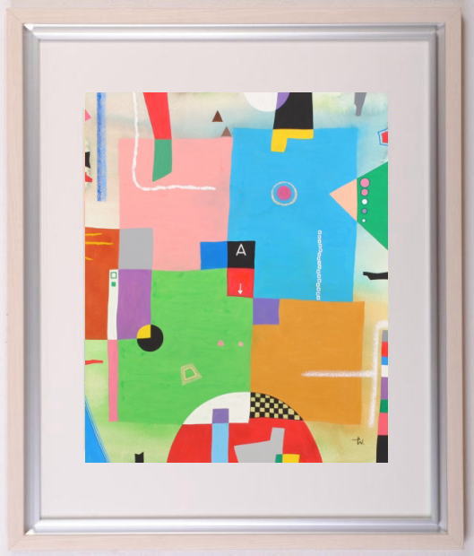 楽天市場】【作家名】長谷川勢津子 【作品名】赤い糸 現代アート 絵画