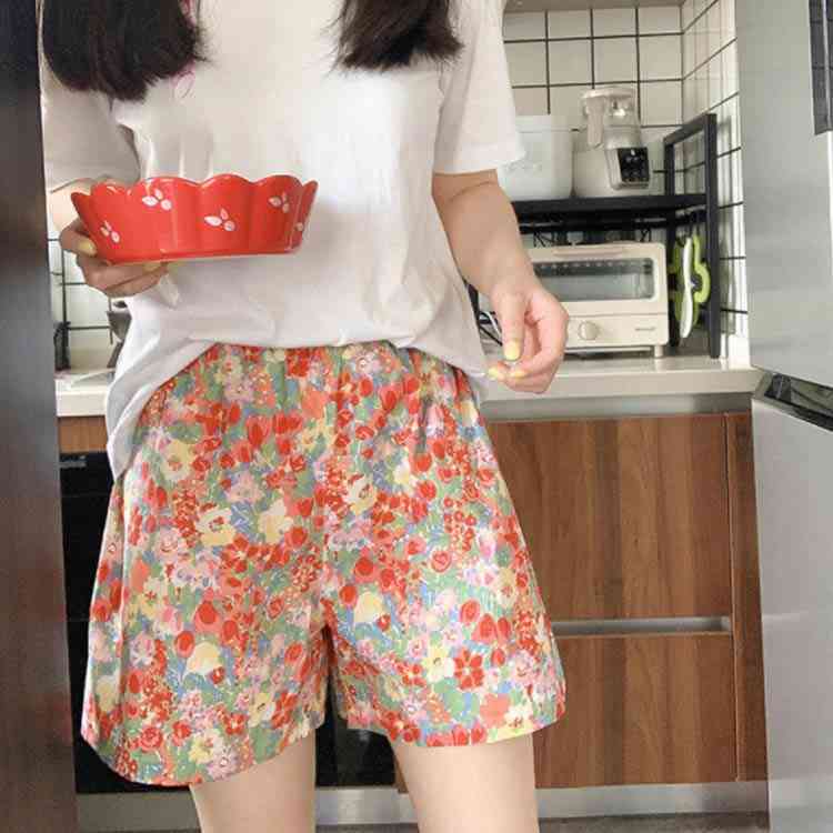 ハーフパンツ パジャマ 薄手 レディース 夏 レディースルームウェア ルームパンツ 花柄 ショートパンツ 春 短パン パンツ