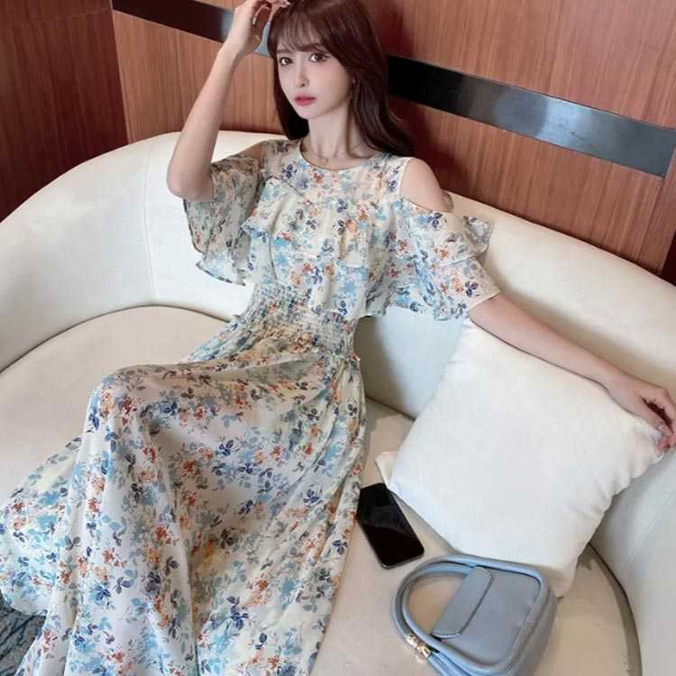 送料無料 リゾートワンピ 肩見せ 花柄ワンピース オフショルダー ワンピース ハワイ リゾートワンピース オフショル レディース マキシワンピース 夏 夏ワンピ 受注生産品 母の日 ゆったり 春