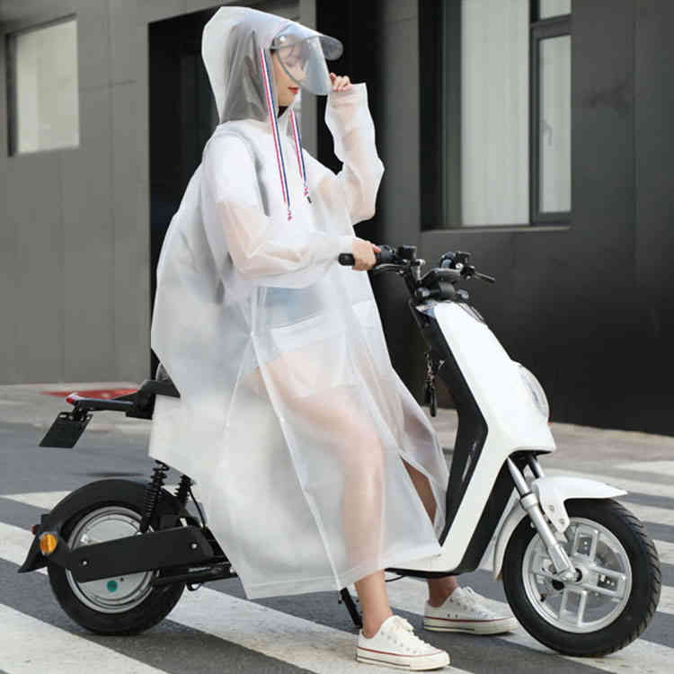 レインコート リュック対応 レディース レインウェア メンズ 超撥水 二重ツバ フード付き ロング丈