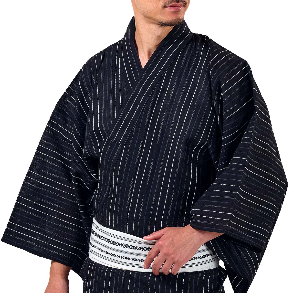 浴衣 メンズ セット しじら綿麻 3L～5L