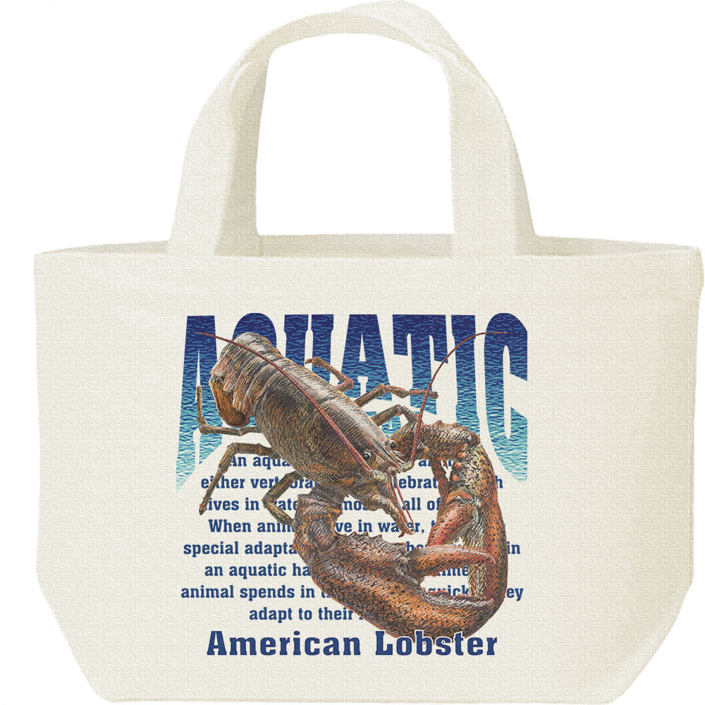 楽天市場 アメリカン ロブスター 水棲生物シリーズ キャンバスバッグ S ランチバッグ Myds 楽天市場店