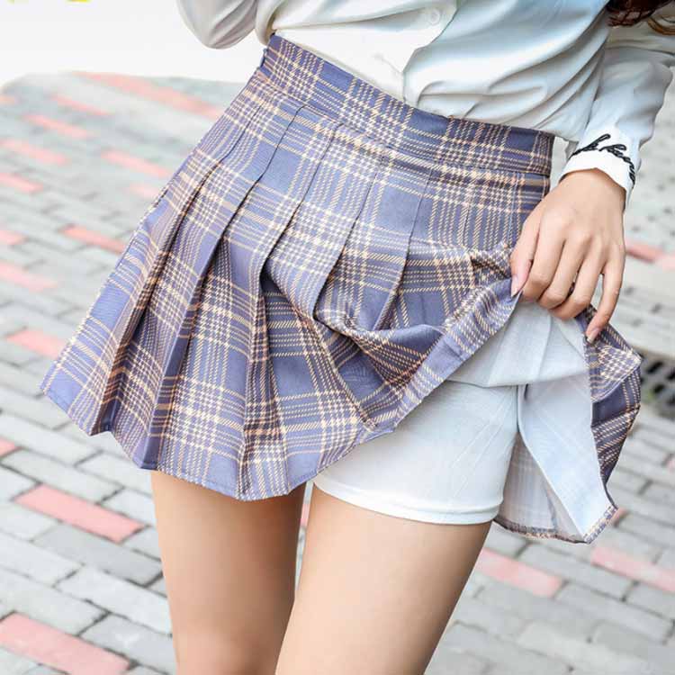 スカート通学スカート黒レディース制服ピンク短め幅広グレーミニミニプリーツスカート女子高生女子中学コスプレ夏JK学生服高校セーラー服チェック