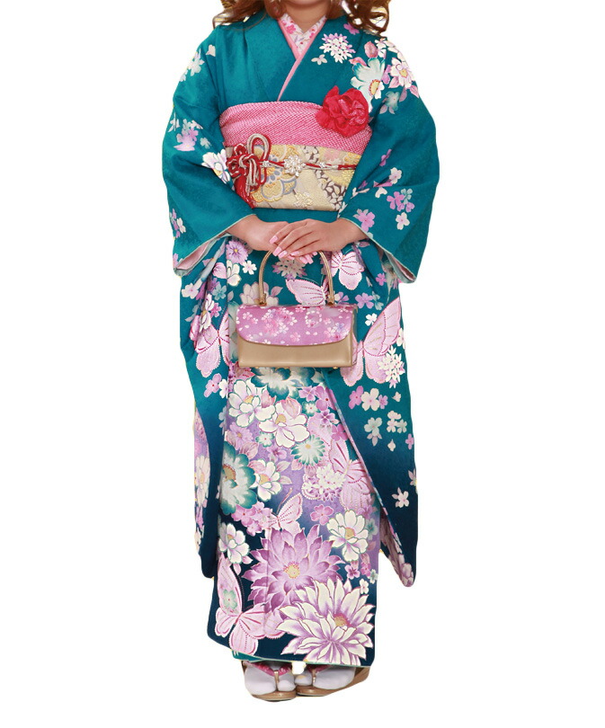 楽天市場】〔成人式〕振袖レンタル 総絞り振袖手絞り花心010494