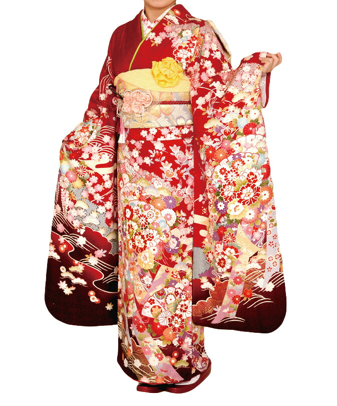 【成人式　レンタル振袖】【成人式レンタル　振袖】扇刺繍絞り柄熨斗振袖レンタルフルセット 〔レンタル　振袖〕〔成人式〕〔ふりそで〕【二十歳】【往復送料無料】【おしゃれ振袖】【女性和服】【振り袖】【着物レンタル】【レンタル】【l】