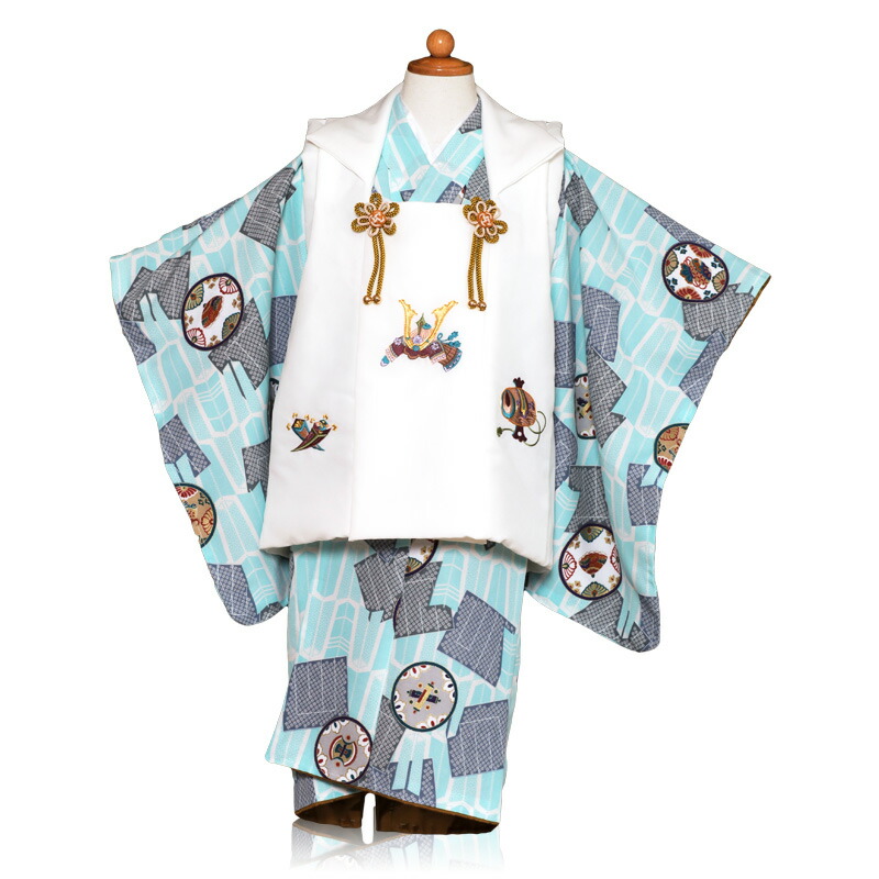 新品　七五三　総絞り　３歳男の子用被布 七五三 着物 3歳 男の子 レンタル 七五三（3歳男の子被布）正統