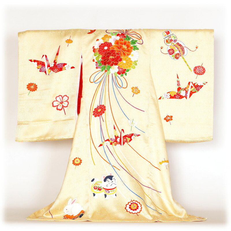千總　お宮参り　白色　着物　女の子　刺繍　産着　逸品　高級着物　販売品【買う】【y】 346,500円