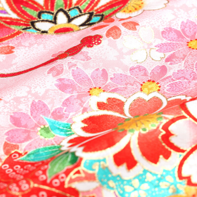 2021年新作入荷 お宮参り女の子 グラデーション手鞠刺繍桜絞り柄初着 レンタル 着物