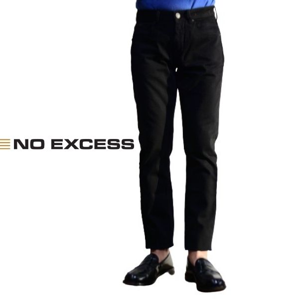 ノーエクセス NO EXCESS デニム メンズ 春夏 オシャレ カジュアル ビジネス 履行 ジップアップ 綿ストレッチ ブラック｜select AZZURO E MARRONE