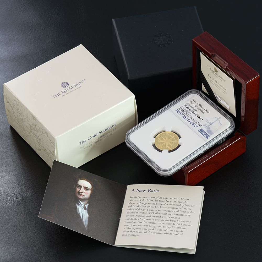 【金は永遠の安心】2021 イギリス 金本位制 25ポンド 4/1オンス 金貨 NGC PF69UCAM アンティークコイン モダン レア 英国 資産 ゴールド エリザベス2世 英国
