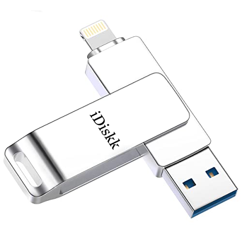 APPLE mfi認証済み iDiskk iPhone usbメモリー 256GB 外付けハードドライブ ハードディスク Lightning ランキング iOS外部ストレージ プラグプレイ ワンクリック自動バックアップ すべてのアイフォン iPad