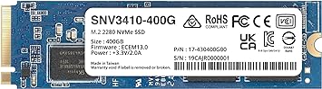 SynologyNAS 現ナマ用 NVMe SSD Synology SNV3410-400G  M.2-2280 / NVMe / 400GB / Synology専用  国内定め事代わりになる店品