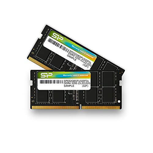 シリコンパワー ノートPC用メモリ DDR4-3200 (PC4-25600) 32GB 2枚 (64GB) 260Pin 1.2V CL22 SP064GBSFU320F22