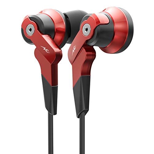 ラディウス radius HP-NHR11R ハイレゾ対応イヤホン : Ne new ear 重低音モデル VOLTシリーズ スタンダードモデル High-MFD構造ドライバー搭載 有線 カナル型 HP-NHR11 (1.単品, レッド)