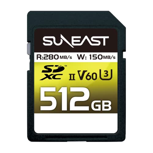 SUNEAST SDXCカード 512GB UHS-II V60 最大280MB/s U3 4K UHD ULTIMATE PRO プロフェッショナル メモリーカード SE-SDU2512GB280｜ネコサン商店