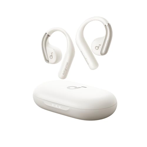 Anker Soundcore AeroFit Bluetooth 5.3  オープンイヤー型ワイヤレスイヤホン / IPX7雨合羽判定基準/ 最大限度42第四次元生まれ変わり / マルチポイント繋ぎ合わせる/PSE科学技術準拠集団其れ相応 白いこと