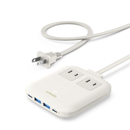 Anker Nano Charging Station (6-in-1, 67W) (USBタップ 電源タップ AC差込口 2口 USB-C 2ポート USB-A 2ポート 延長コード 1.5m) PSE技術基準適合 MacBook PD対応 Win 7,982円