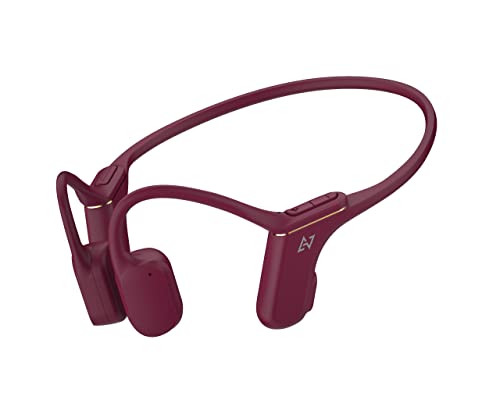 AVIOT WB-P1 ワイヤレスイヤホン 骨伝導 ランニング イヤホン こつでんどう 耳を塞がない イヤホン bluetooth 5.2 マイク付き IP67防水防塵 タイプc充電 12時間 長時間再生 マルチポイント対応(ダークルージュ)｜ネコサン商店