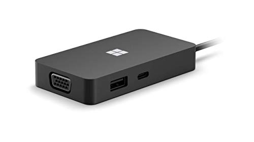 マイクロソフト USB-C トラベル ハブ SWV-00006 : ドッキングステーション 軽量 マルチUSB HDMI 有線LAN アクセサリ充電 (ブラック) Windows Mac Android Chrome Surface 対応|ネコサン商店