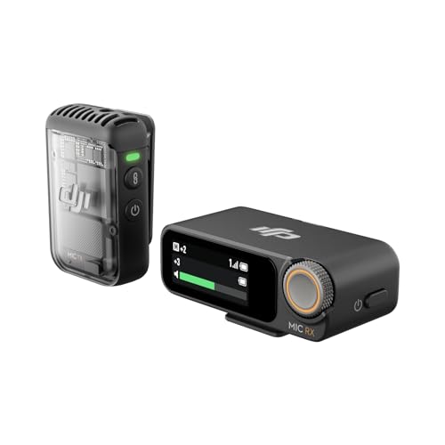 DJI Mic 2 トランスミッター 1 + レシーバー 1 ワイヤレスマイク スマートノイズキャンセリング付き 32bitフロート内部収録 高品質音声 伝送距離250 m iPhone マイク Android用マイク