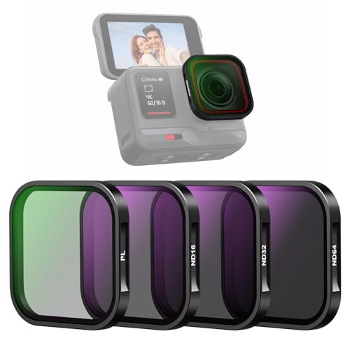 NEEWER NDCPLフィルターセット コンパチブル insta360 Ace Pro 4枚 ND16 ND32 ND64 CPLアクションカメラアクセサリー偏光フィルター 減光フィルター マルチコート光学ガラス/超スリムアルミフレーム