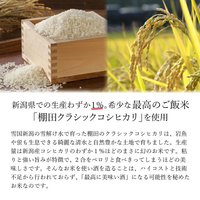 コシヒカリで出来た純米大吟醸酒原酒