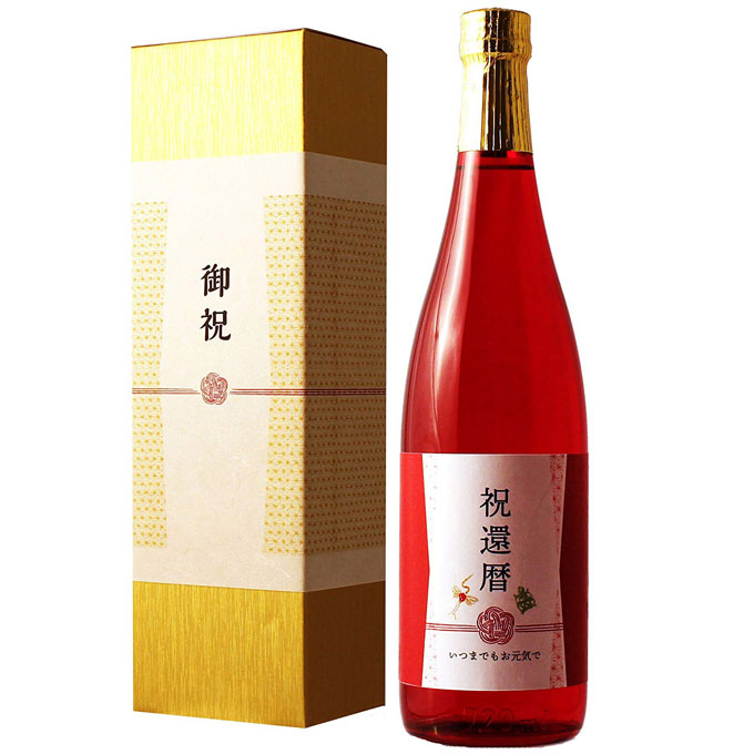 楽天市場】≪還暦祝い専用日本酒≫還暦（60歳）に贈る、真紅の長寿