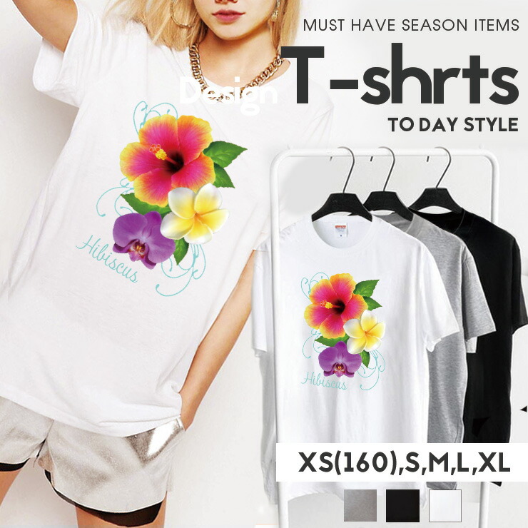 KSUBI★半袖 クルーネック トップス Tシャツ★ローズ 薔薇 花柄 dt9510.jpg