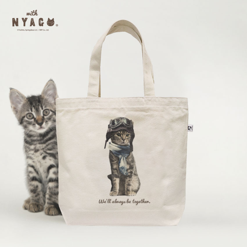 チロスケ　猫ちゃん　(両面パネル)トートバッグ チロスケ 猫ちゃん (両面パネル)トートバッグ オリジナル
